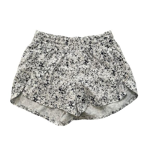 Athleta white & gray pattern athletic running shorts size S - Picture 1 of 9